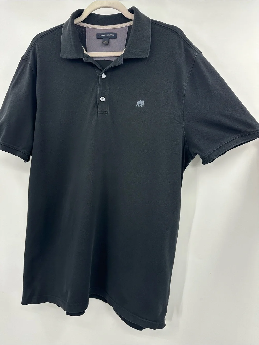 Banana Republic Men's Black Polo with Subtle Logo